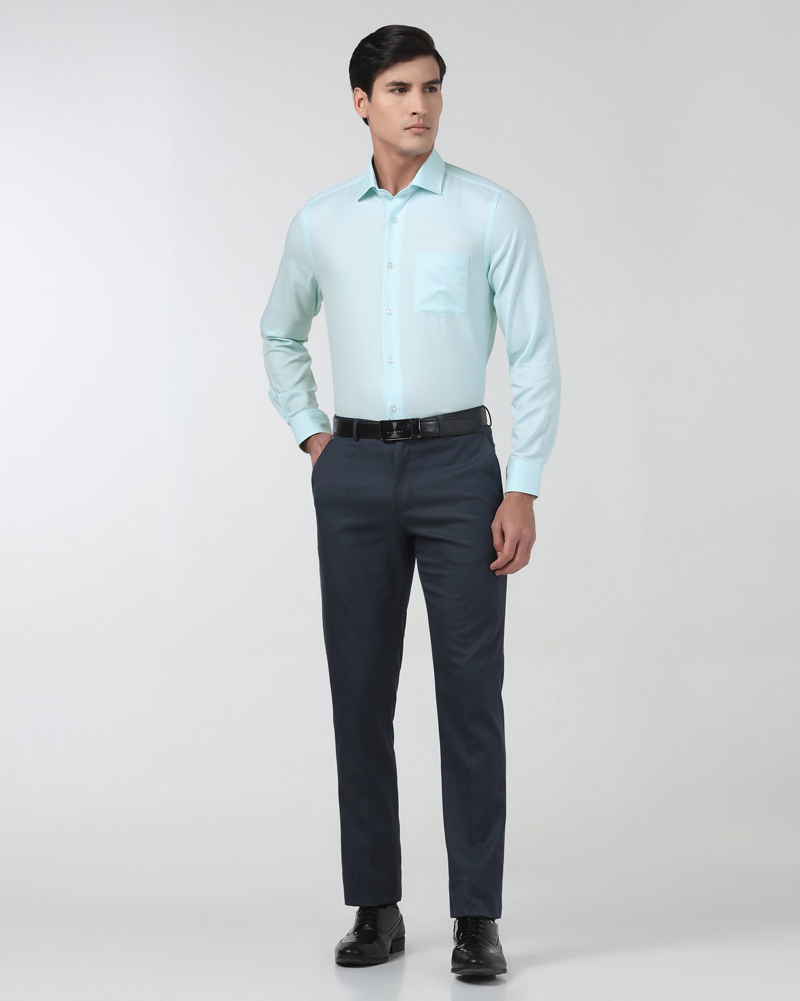 Aqua Textured Shirt - Brice