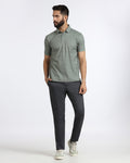 Ash Grey Non Iron Solid Khakis - Peter
