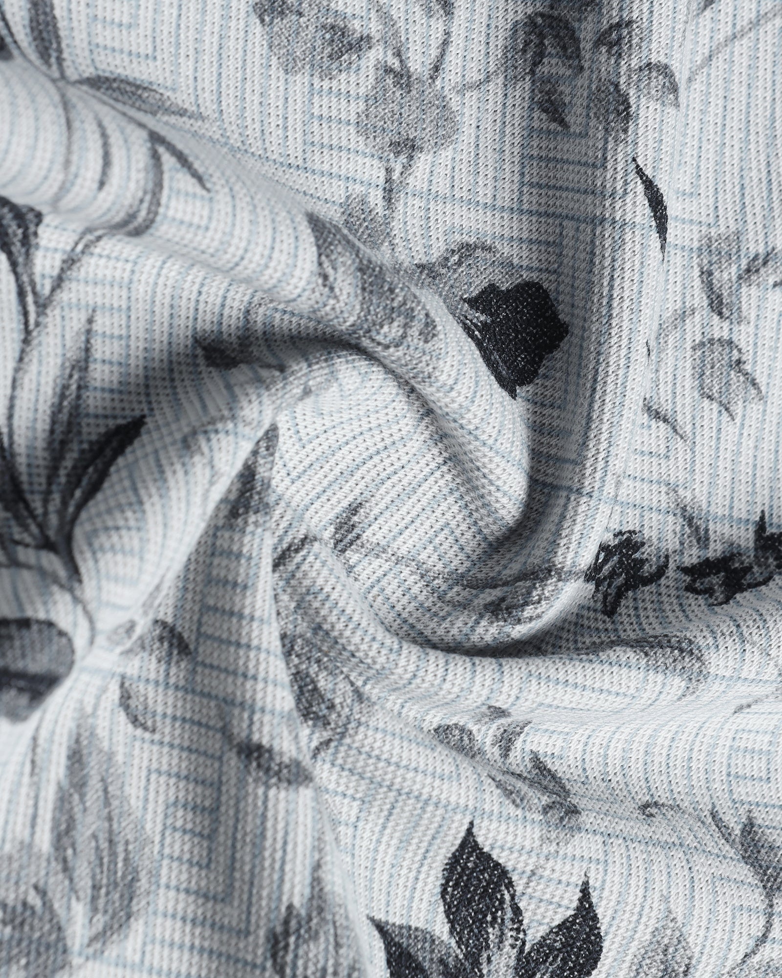 Ash Grey Printed Polo - Neru