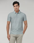 Ash Grey Textured Polo - Peek