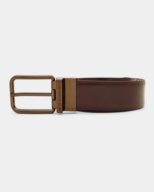 Brown & Burgundy Reversible Solid Belt - Wendelina