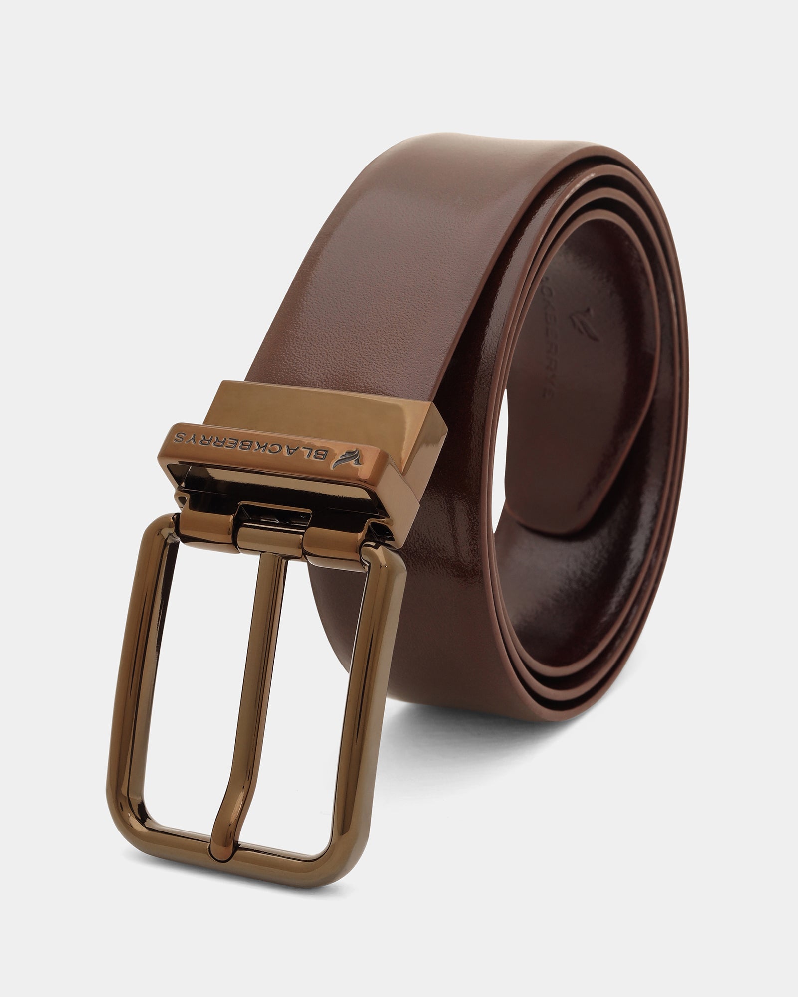 Brown & Burgundy Reversible Solid Belt - Wendelina