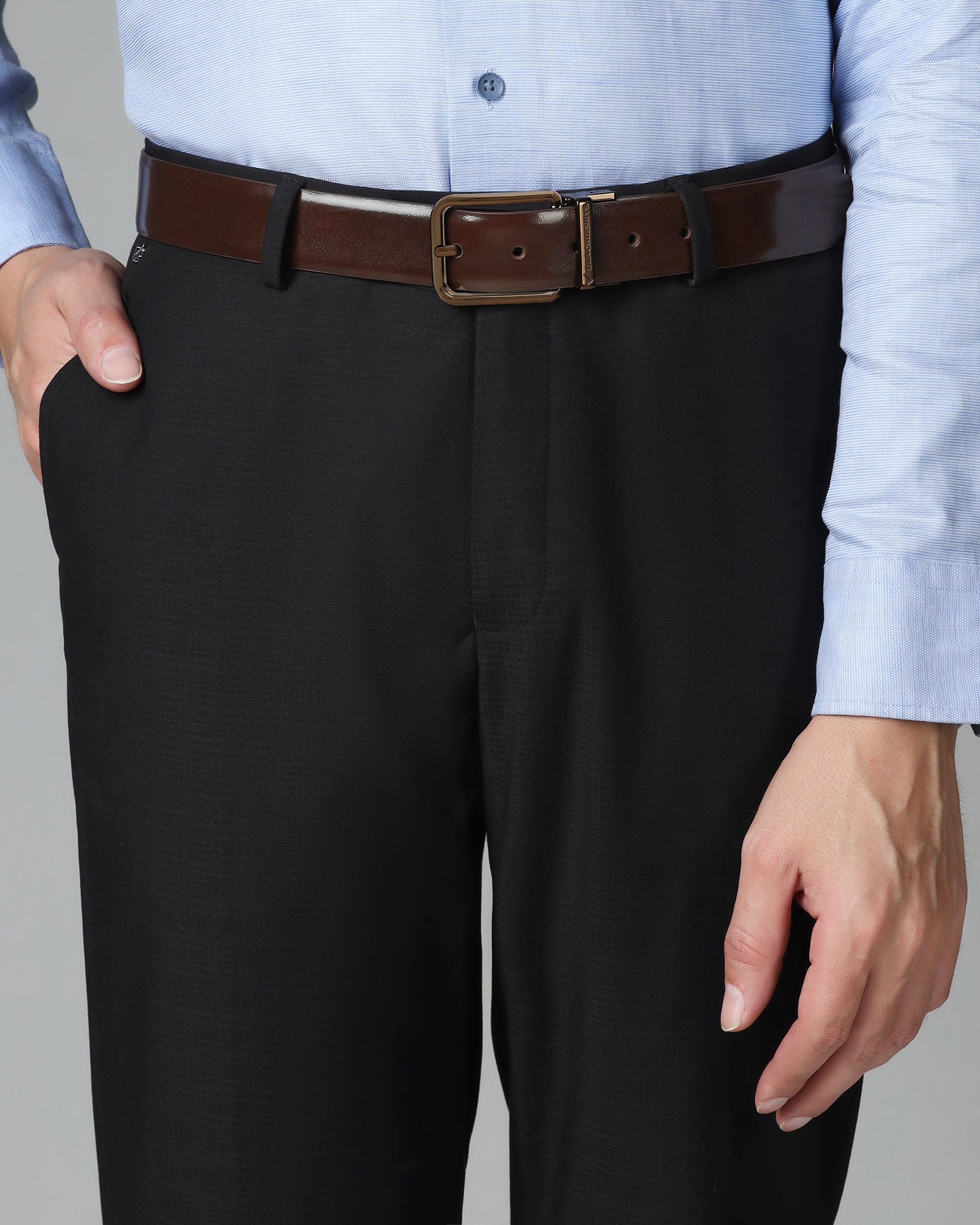 Brown & Burgundy Reversible Solid Belt - Wendelina