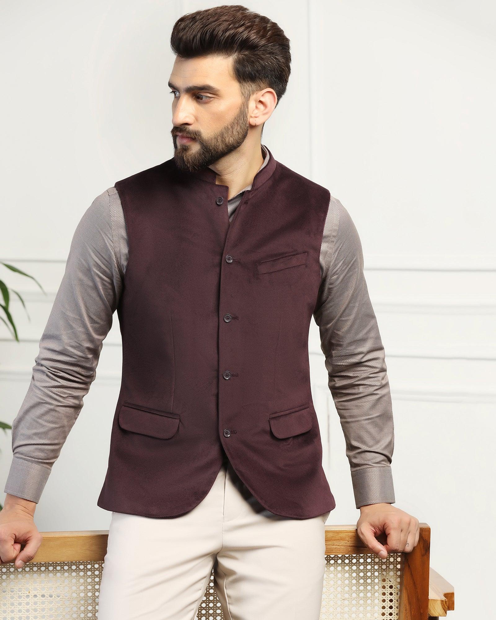 Velvet Wasket Blackberry Velvet Waistcoat Blackberrys Men Brown
