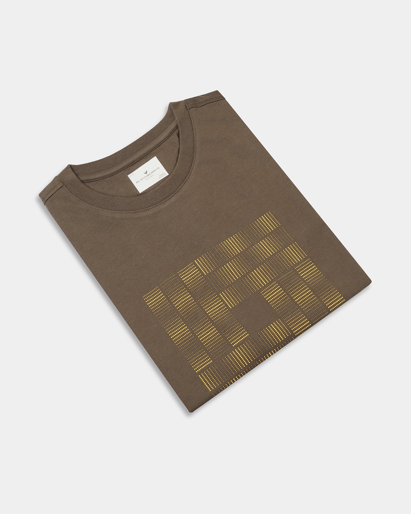 Bear Brown Crew Neck Printed T-Shirt - Donbei