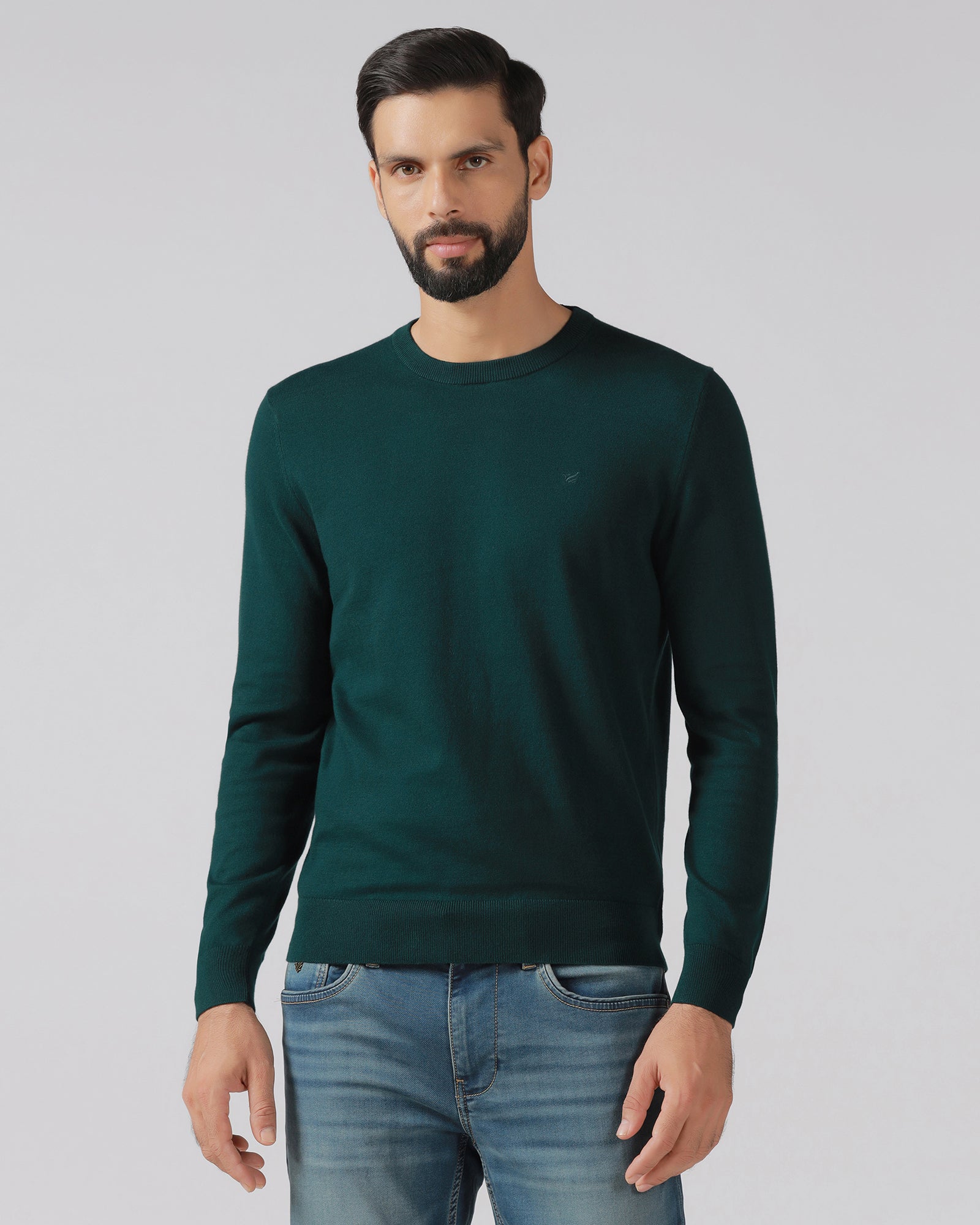 Beetle Crew Neck Solid Sweatshirt Mario