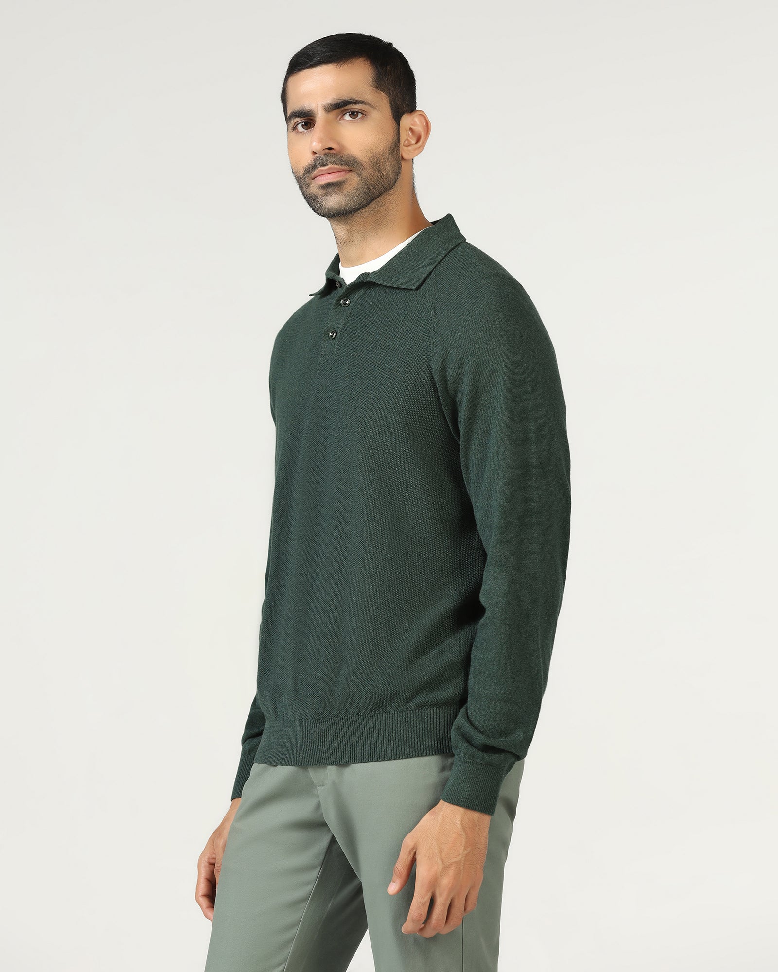 Beetle Polo Neck Textured Sweater - Joshua