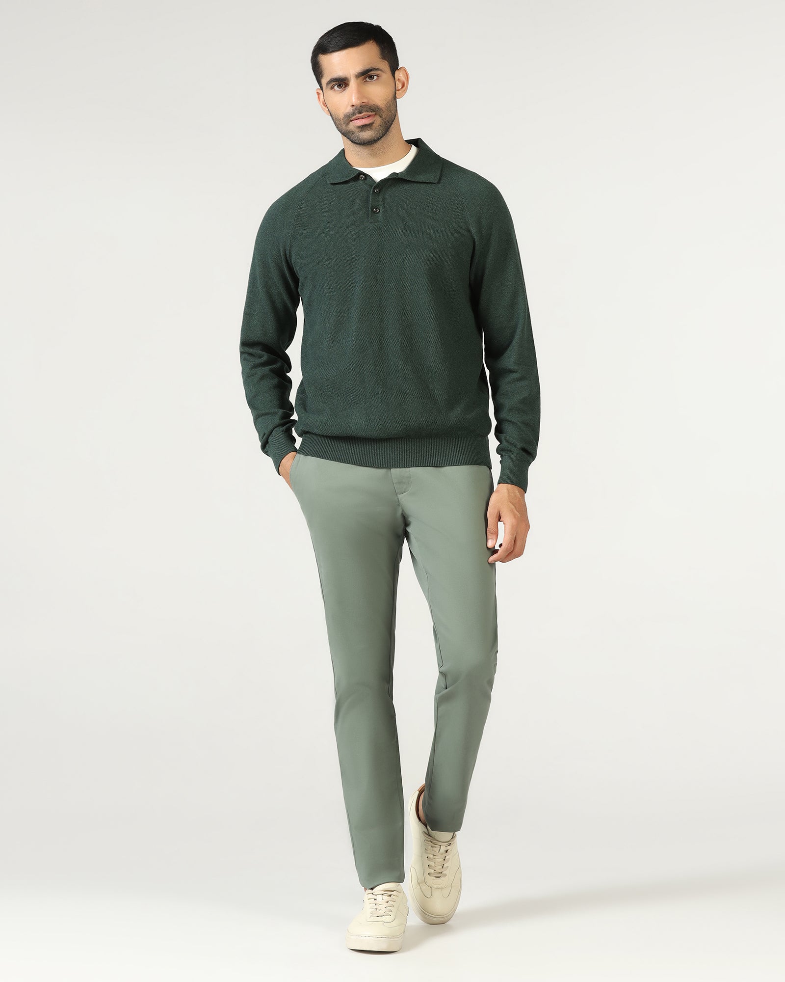 Beetle Polo Neck Textured Sweater - Joshua