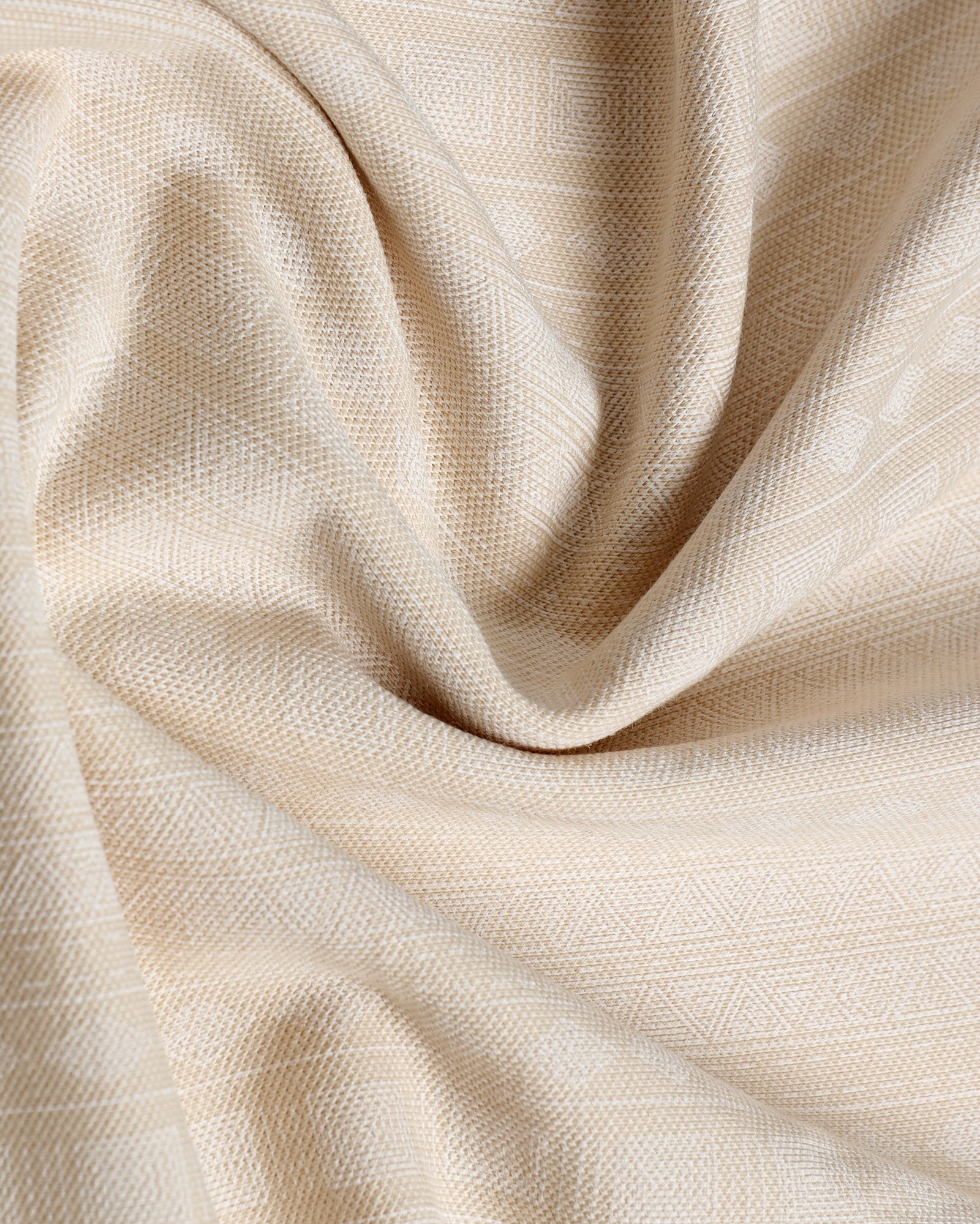 Beige Cream Printed Polo - Bogum