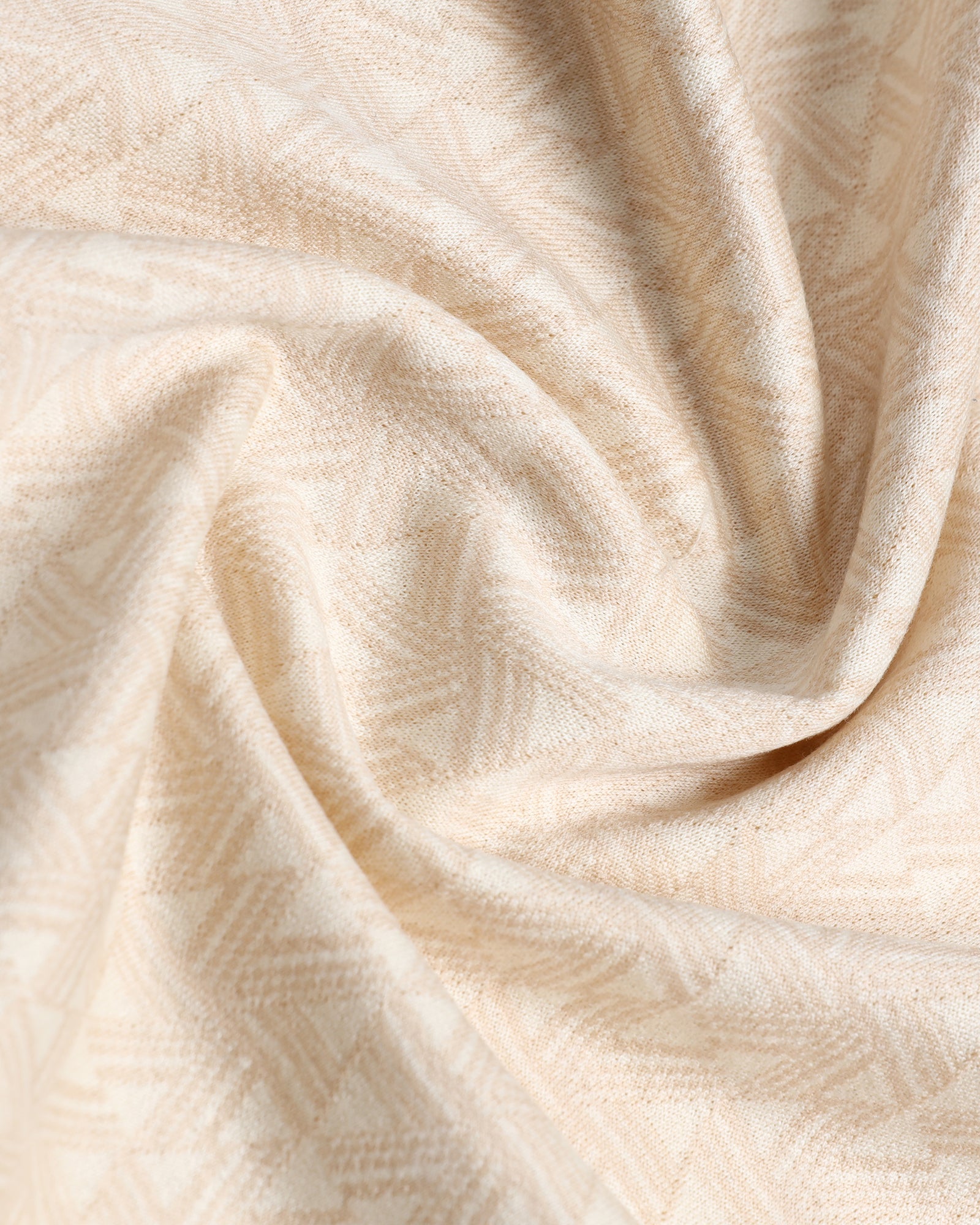 Beige Textured Polo - Sky