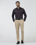 Beige Check Trouser