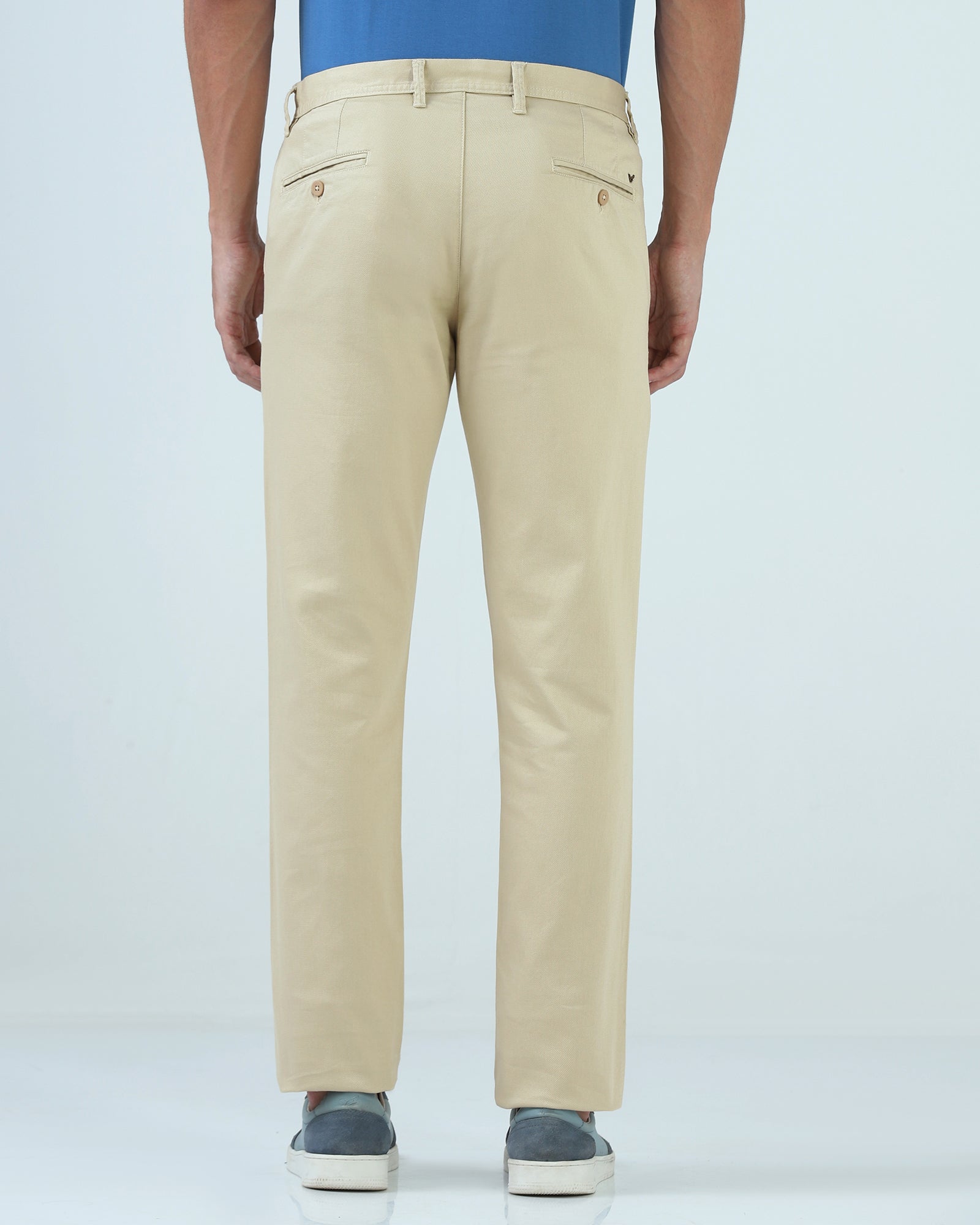 Beige Cream Textured Khakis - Kart
