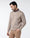 Beige Crew Neck Solid Sweatshirt - Rio