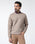Beige Crew Neck Solid Sweatshirt - Rio