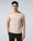 Beige Crew Neck Solid T-Shirt - Peralta