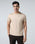 Beige Crew Neck Solid T-Shirt - Peralta