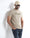 Beige Crew Neck Solid T-Shirt - Rising