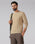 Beige Crew Neck Solid T-Shirt - Timber