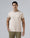 Beige Crew Neck Textured T-Shirt - Doloras