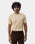 Beige Crew Neck Textured T-Shirt - Yamazaki