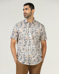 Beige Half Sleeve Printed Shirt - Ryne