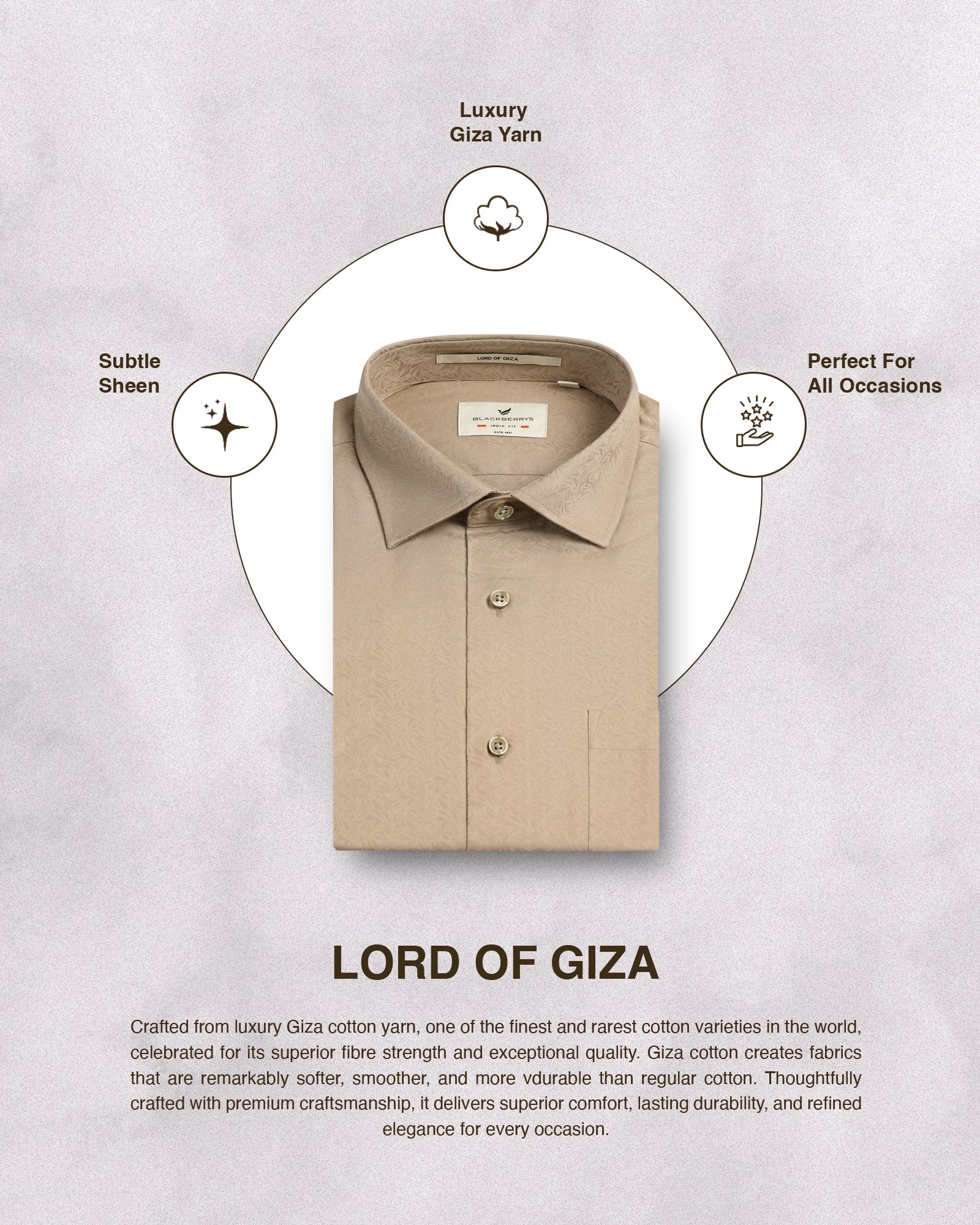 Beige Jacquard Shirt - Romeo