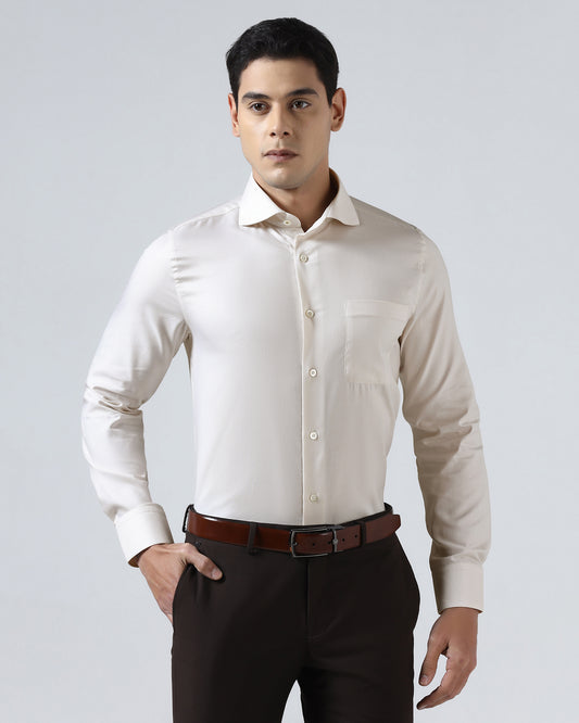 Beige Luxe Check Shirt - Guide