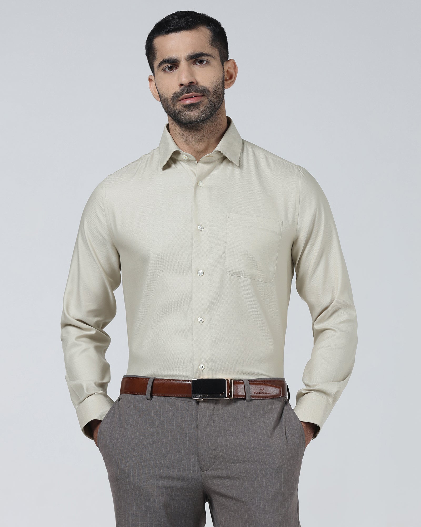 Beige Luxe Textured Shirt - Shutle