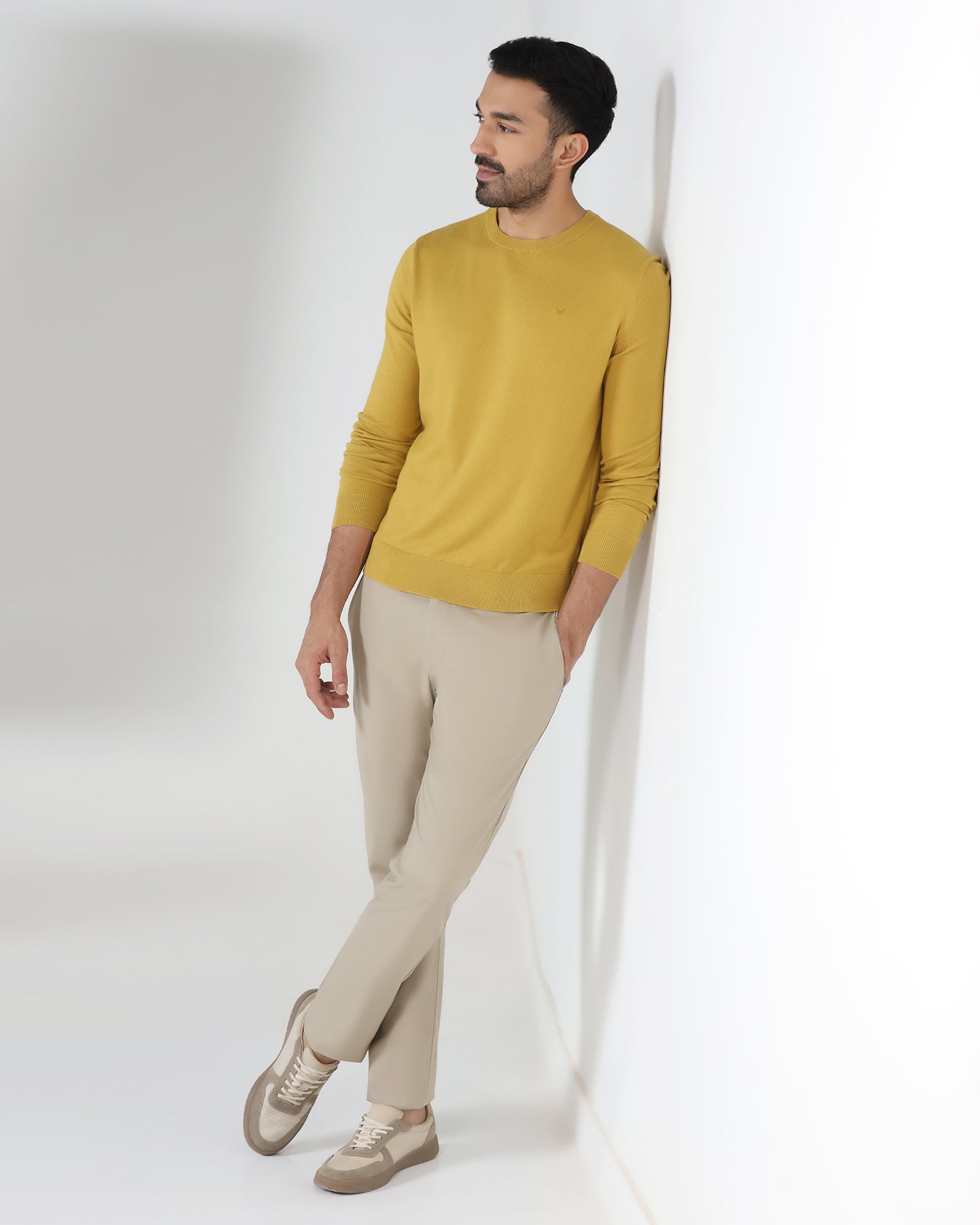 Beige Non Iron Solid Khakis - Tigiris