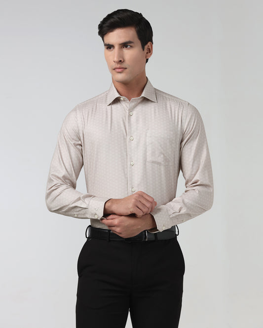 Beige Printed Shirt - Anise