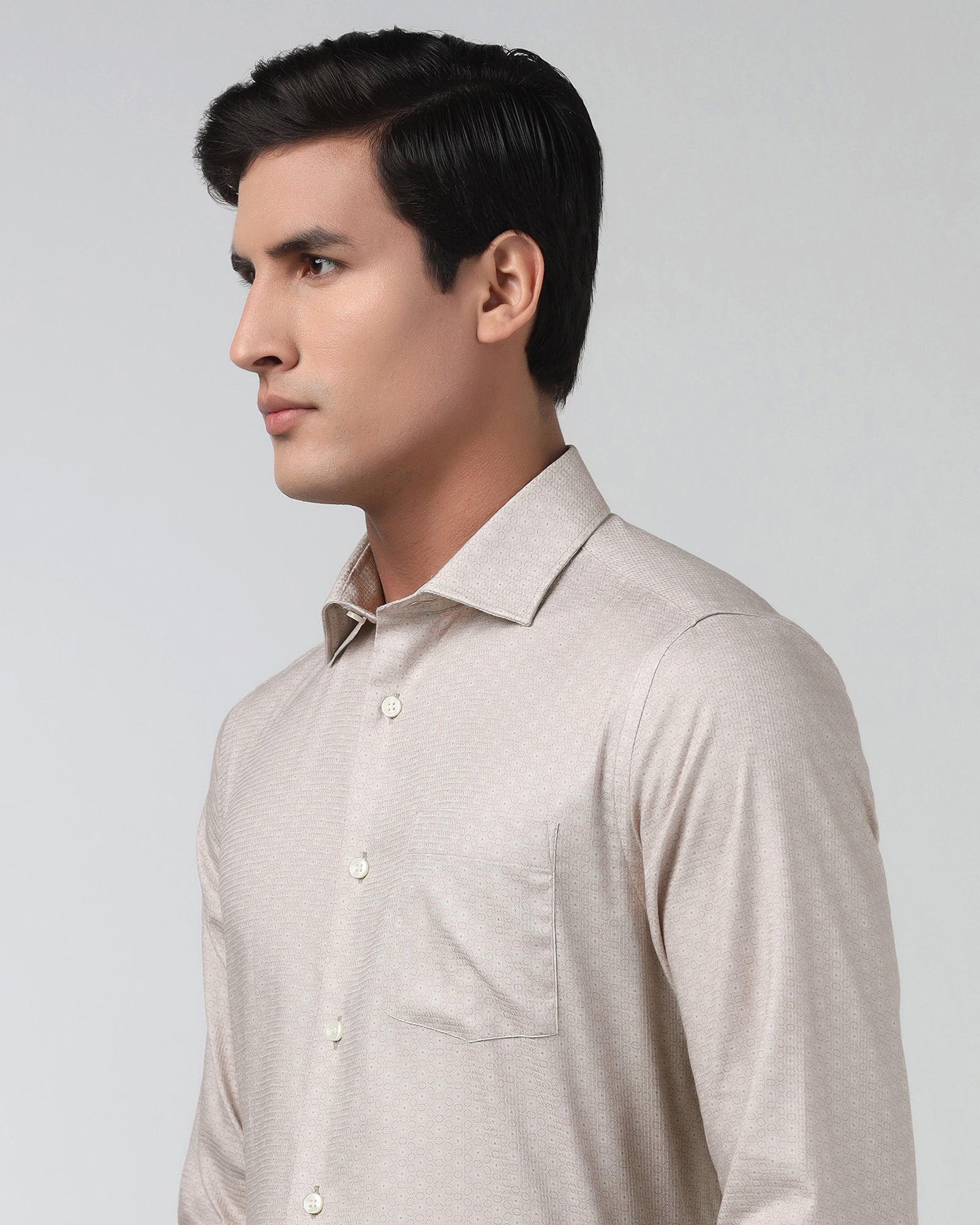 Beige Printed Shirt - Anise