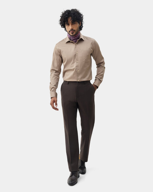 Beige Printed Shirt - Basis
