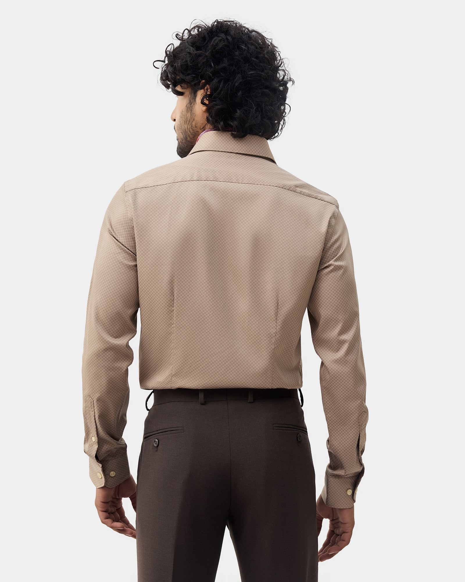 Beige Printed Shirt - Basis