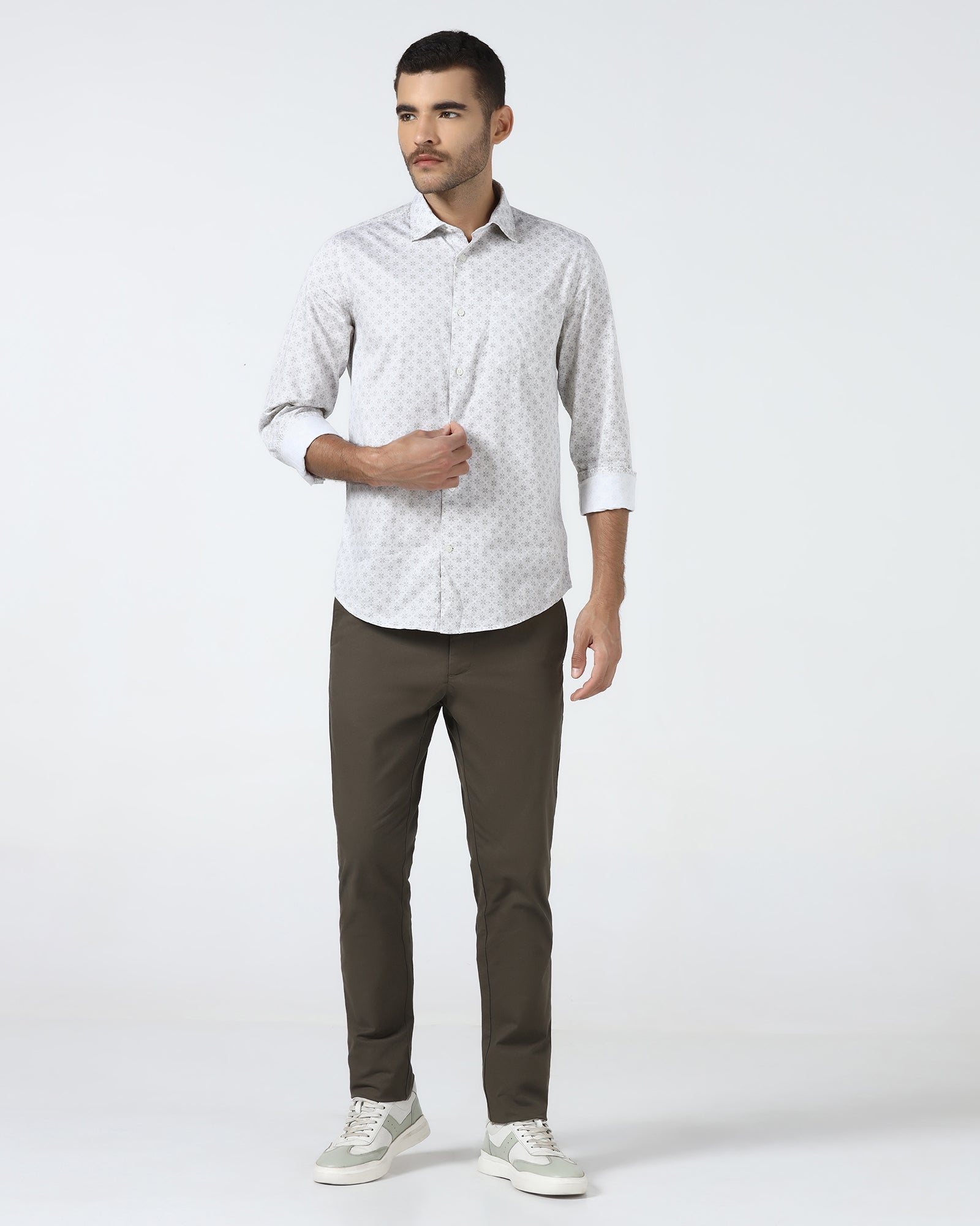 Beige Printed Shirt - Flogo