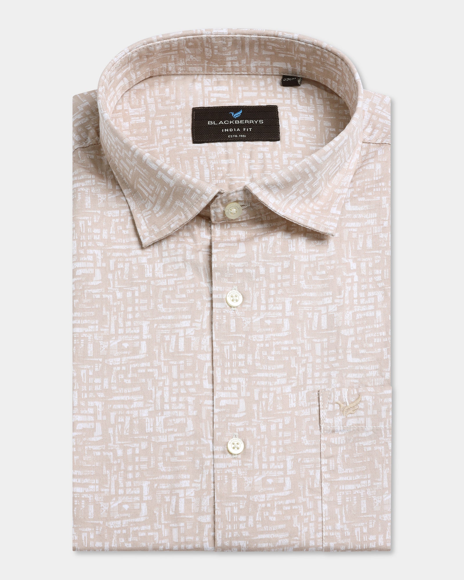 Beige Printed Shirt - Soju