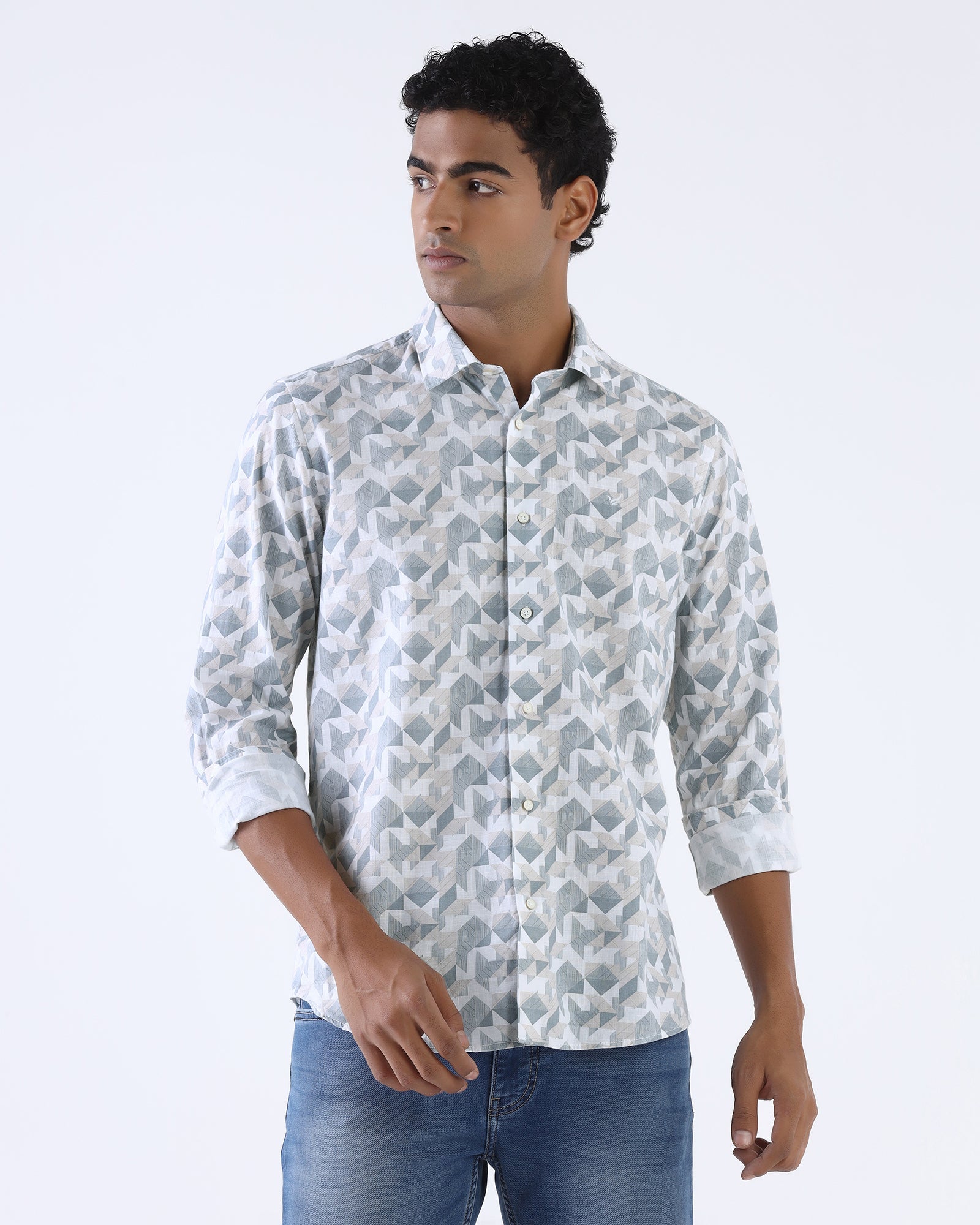 Beige Printed Shirt - Spyro