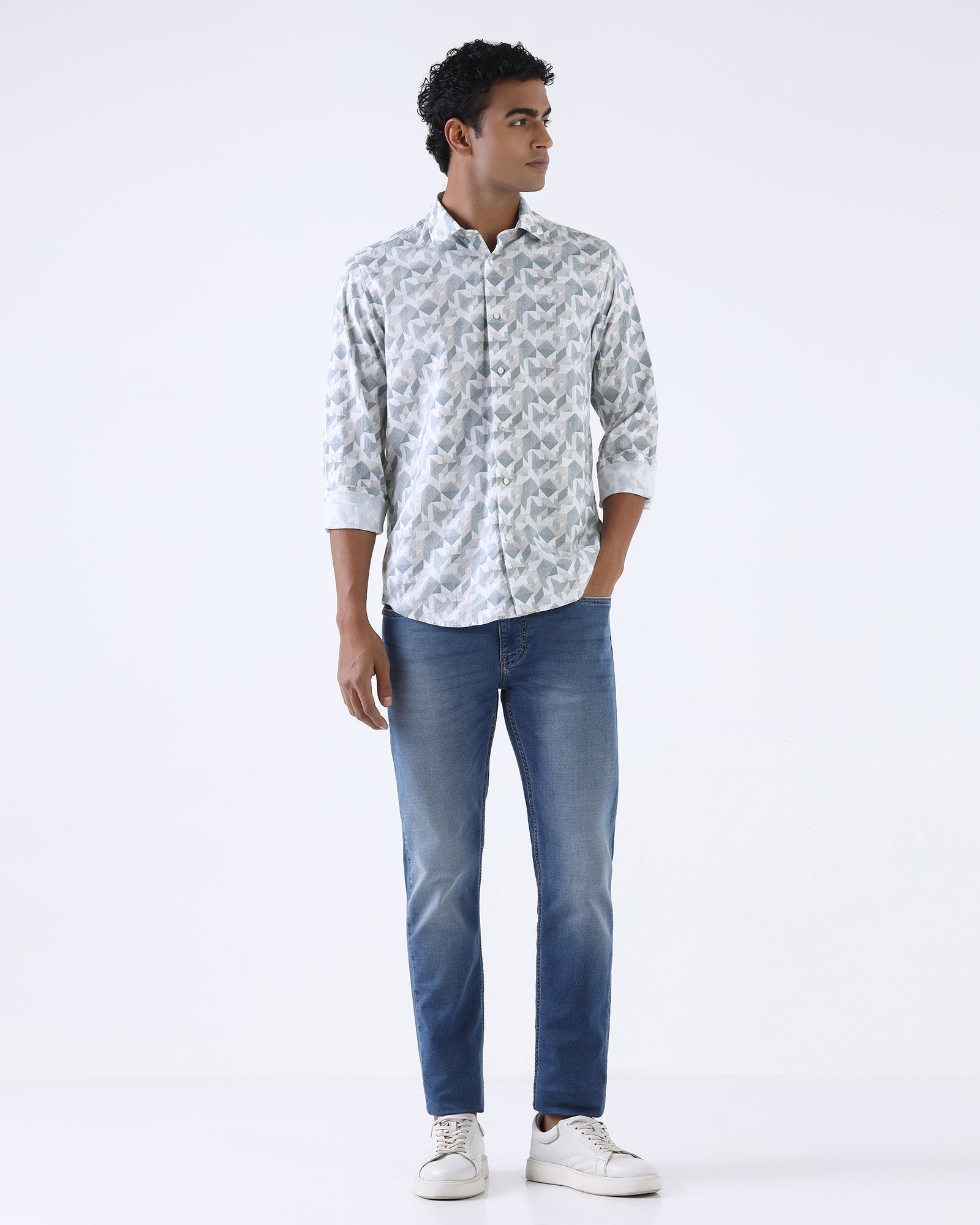 Beige Printed Shirt - Spyro