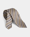 Beige Silk Jacquard Tie - Ardent