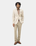 Beige Solid Blazer - Tanaka