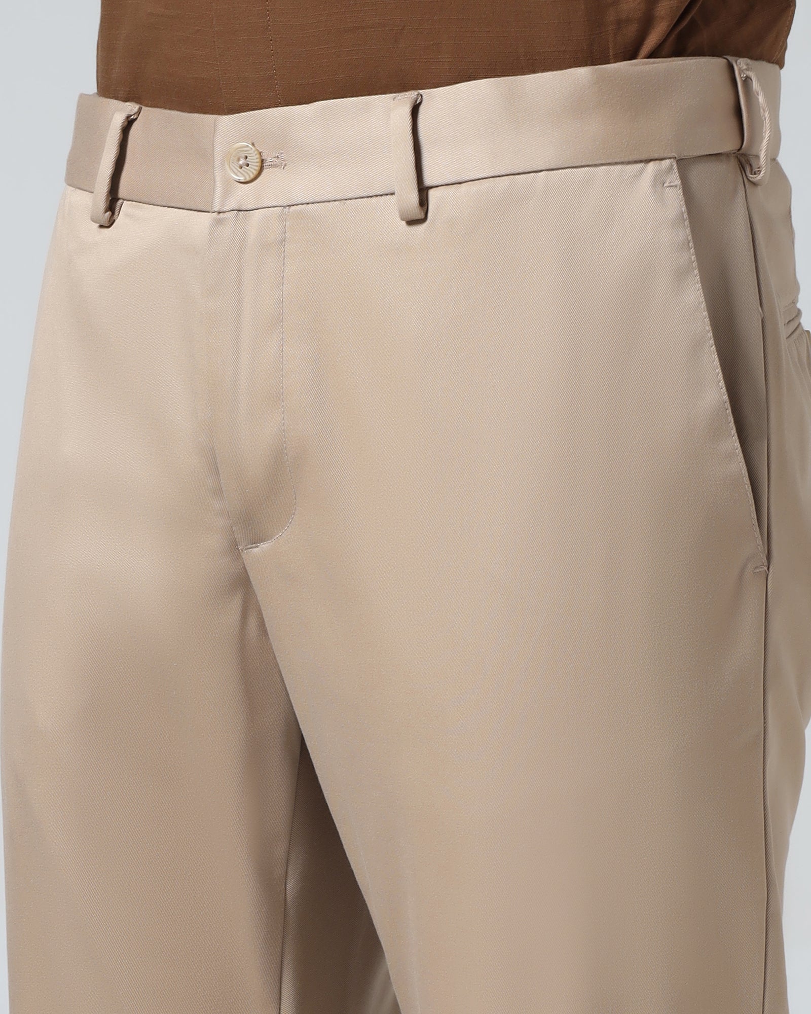 Beige Solid Khakis - Golf