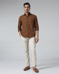 Beige Printed Khakis - Tommy