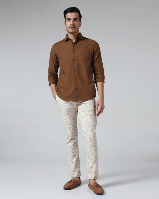 Beige Printed Khakis - Tommy