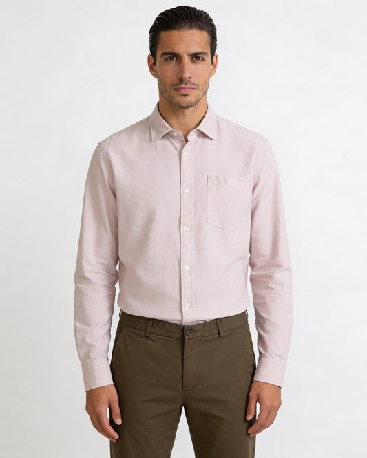 Beige Solid Shirt - Brando