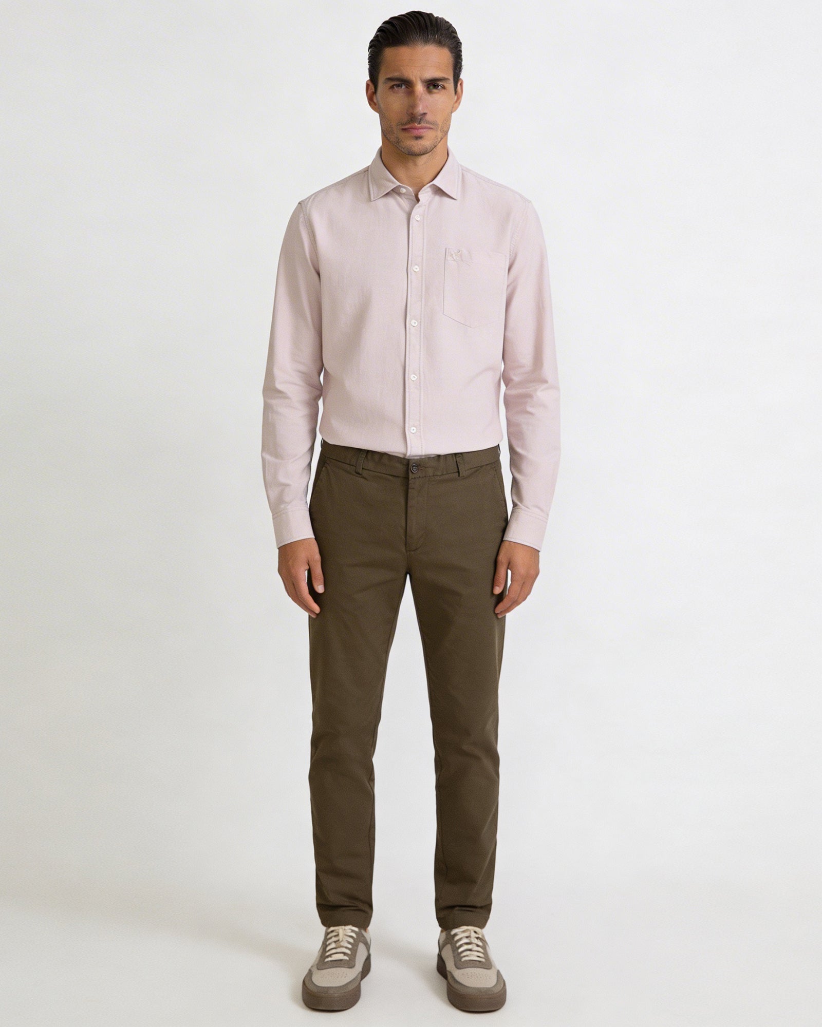 Beige Solid Shirt - Brando
