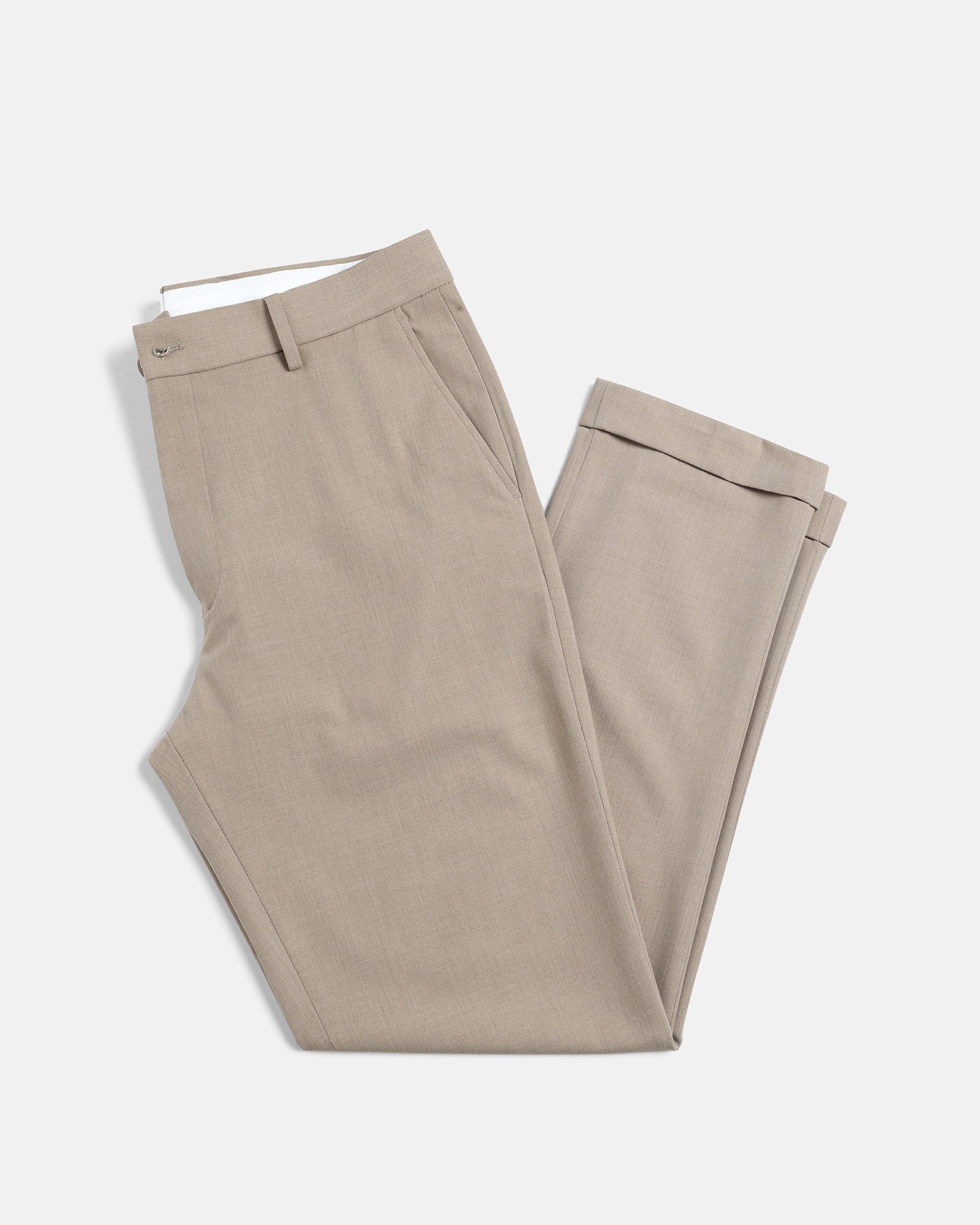 Beige Solid Trouser - Henry