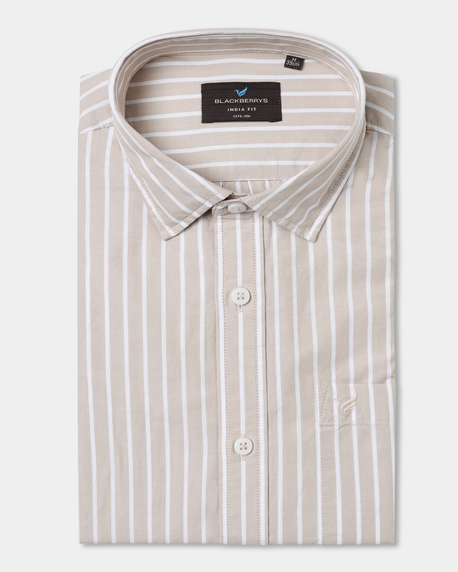 Beige Stripe Shirt - Hamber