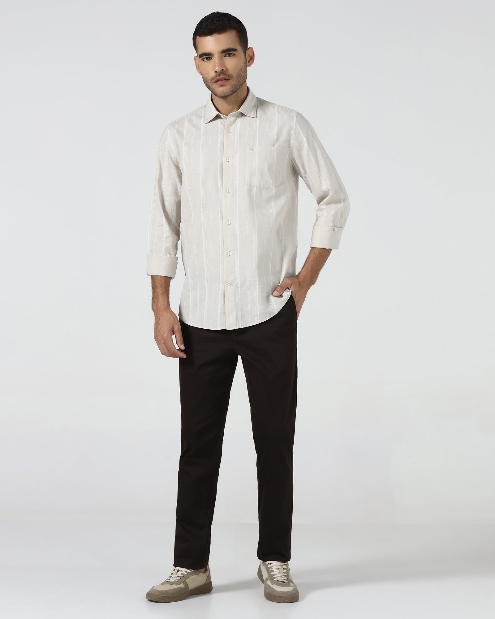 Beige Stripe Shirt - Webber