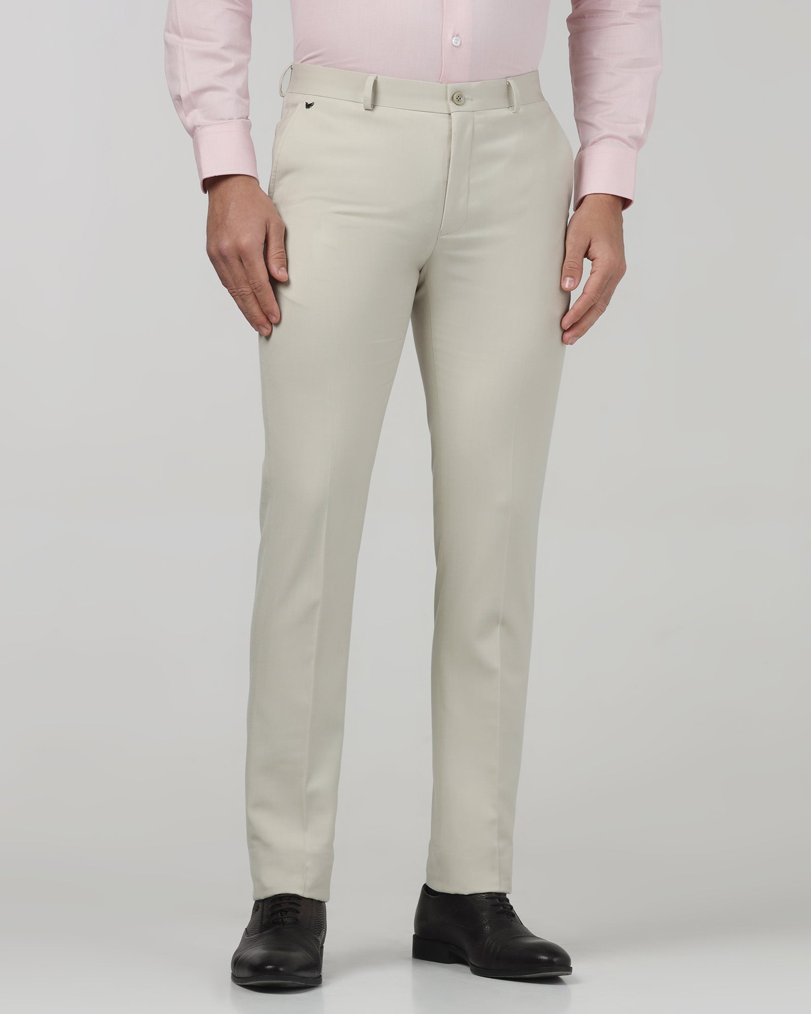 Beige Stripe Trouser - Oxford