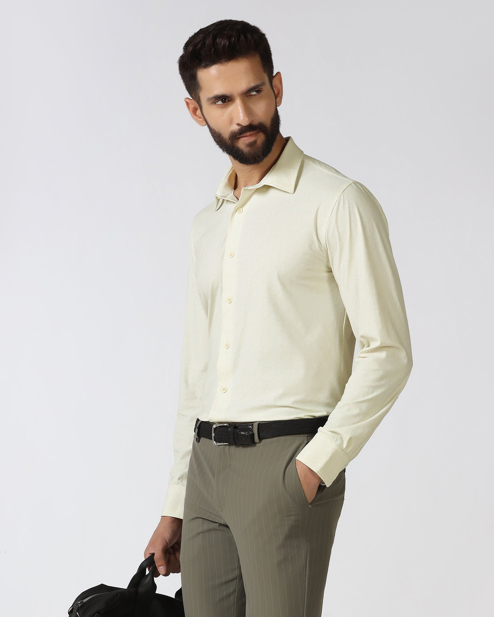Beige TechPro Printed Shirt - Graph