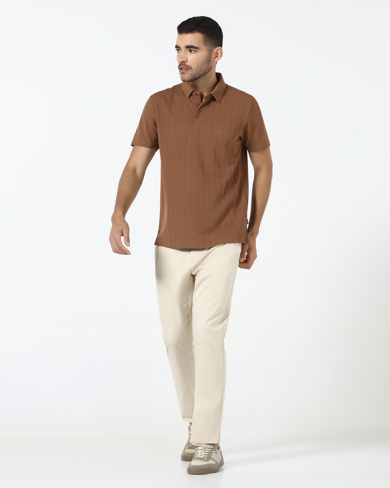 Beige TechPro Solid Khakis - Cycad